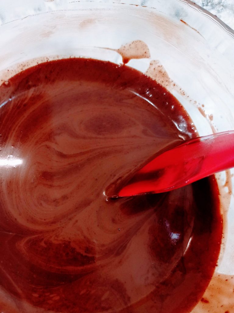 salsa de chocolate mezclada
