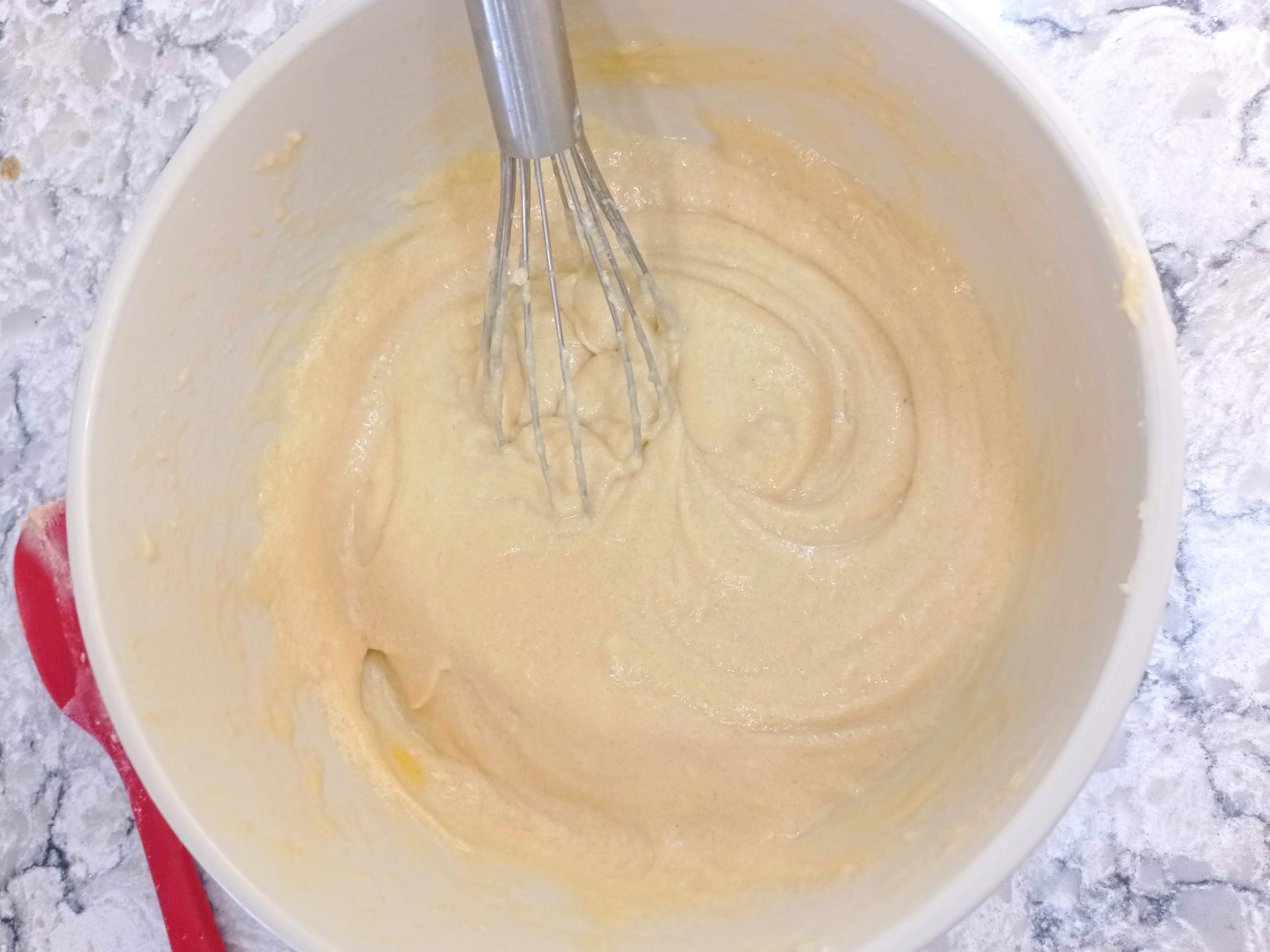 la masa final del bizcocho de mantequilla
