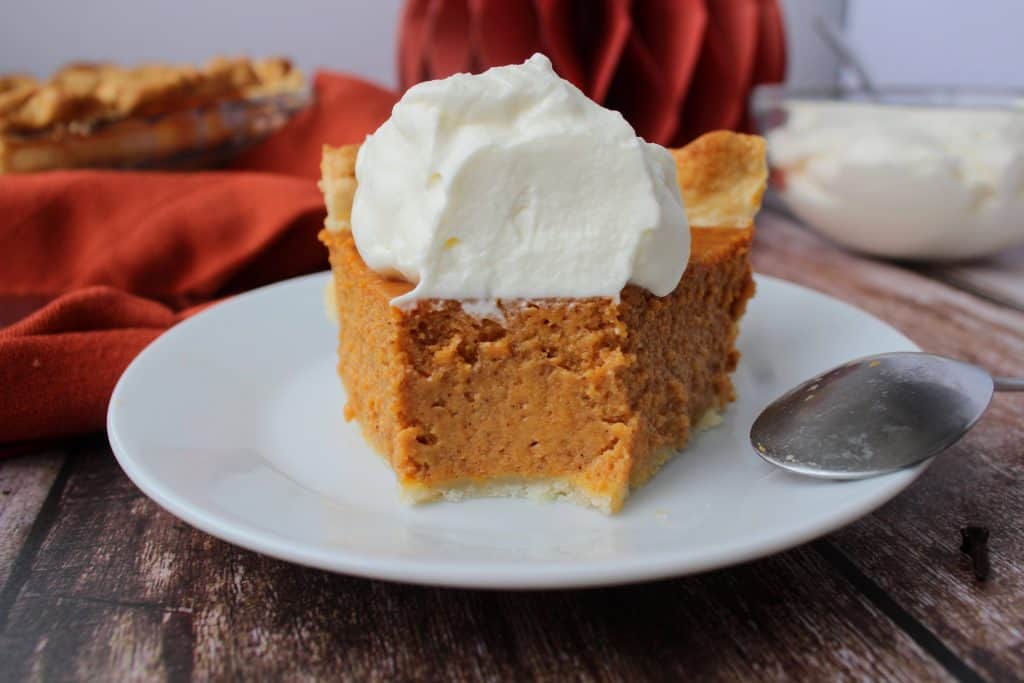 la textura del pumpkin pie