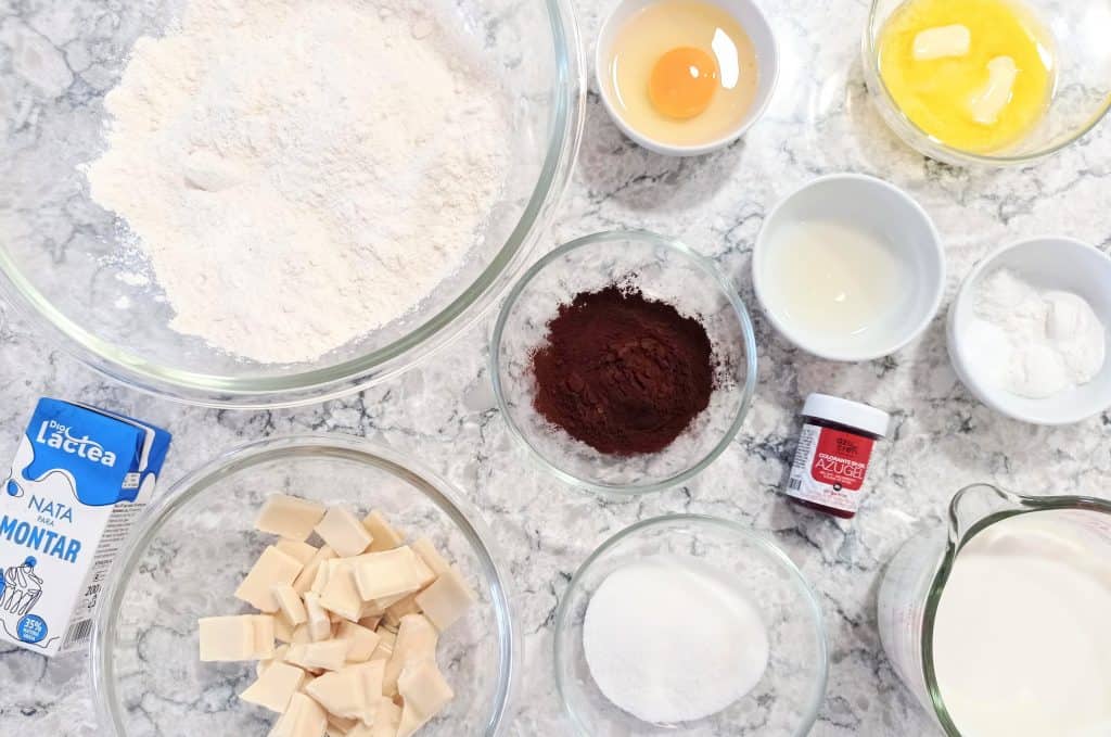 ingredientes para hacer tortitas red velvet