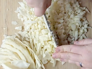 el col (repollo) picado